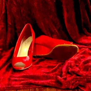 Red women’s wedges